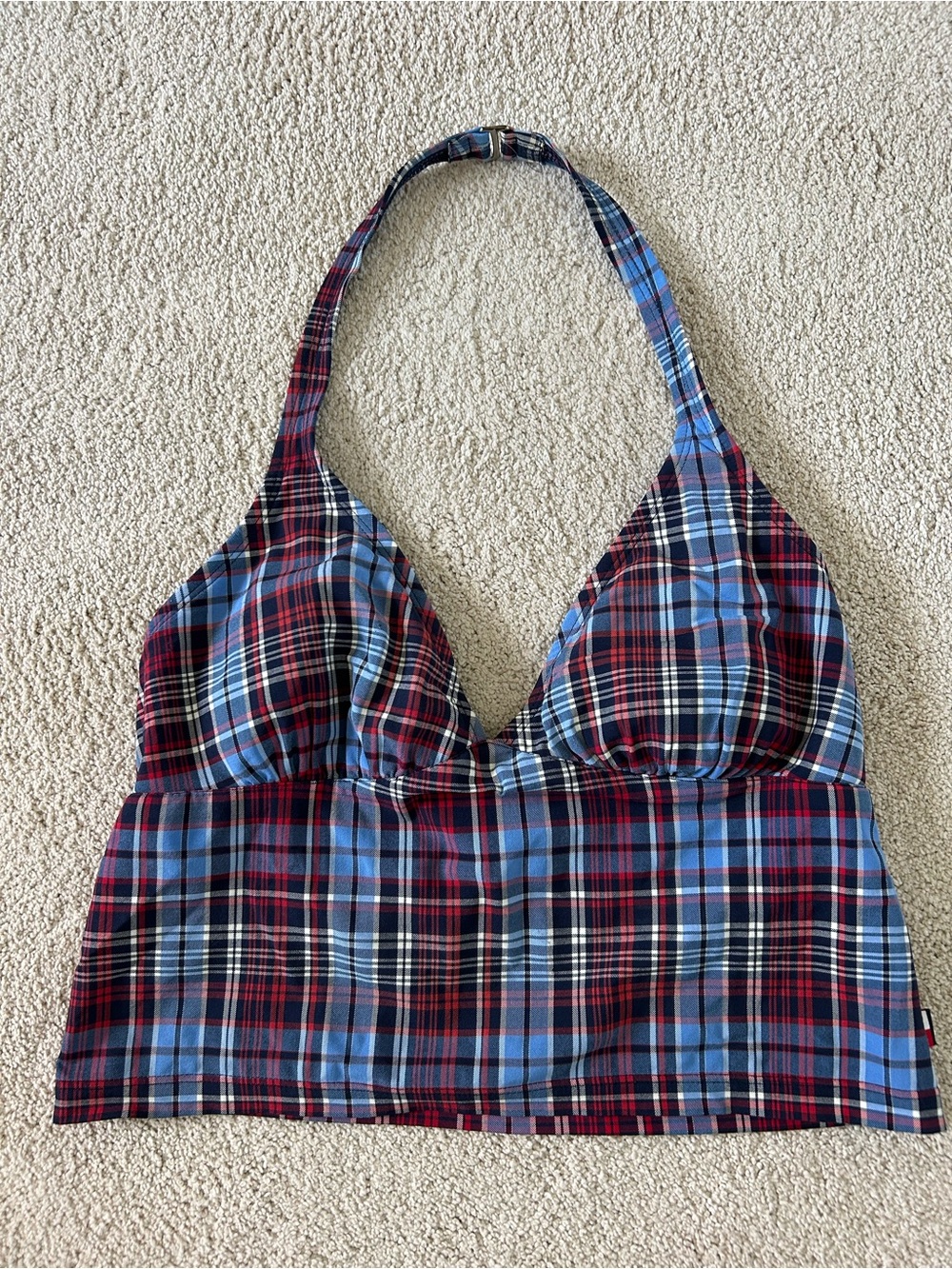Tommy Hilfiger Plaid Tankini Top